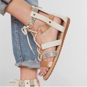 Sorel Ella Gladiator Lace-Up Sandals Women’s Size 8 Natural EUC